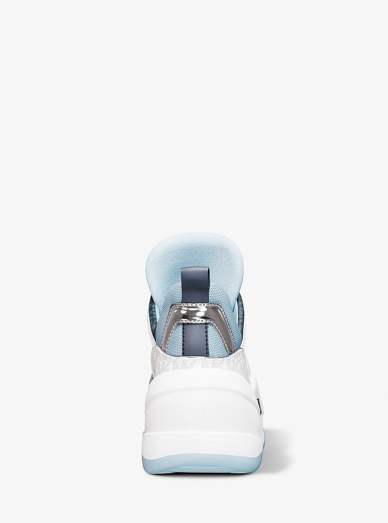 Olympia Mixed-Media Trainer in PALE BLUE MULTI | Michael Kors