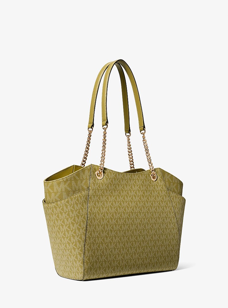 Jet Set Large Signature Logo Shoulder Bag