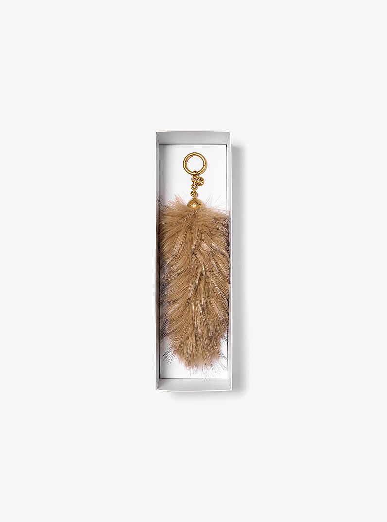 Faux Fur Bag Charm in BROWN MULTI | Michael Kors