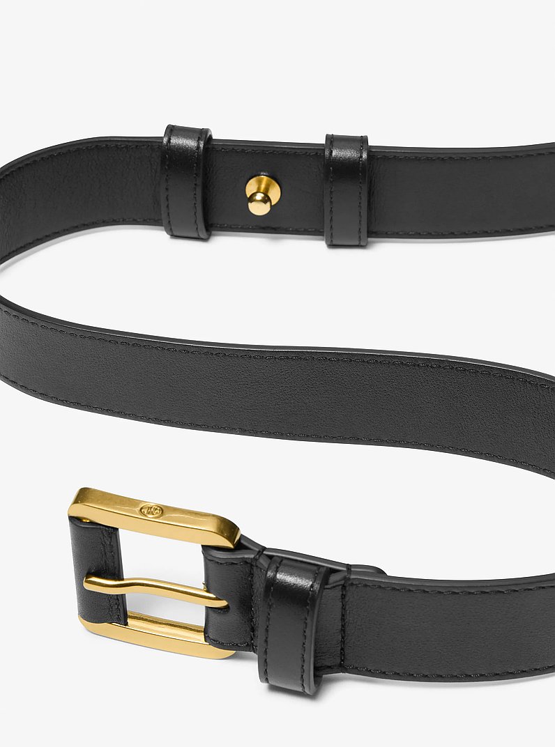 Kaitlin Leather Trouser Belt in NEGRO | Michael Kors