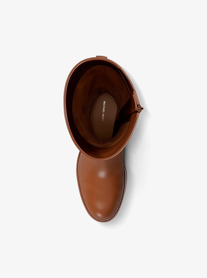 Kimmee Leather Boot in LUGGAGE | Michael Kors