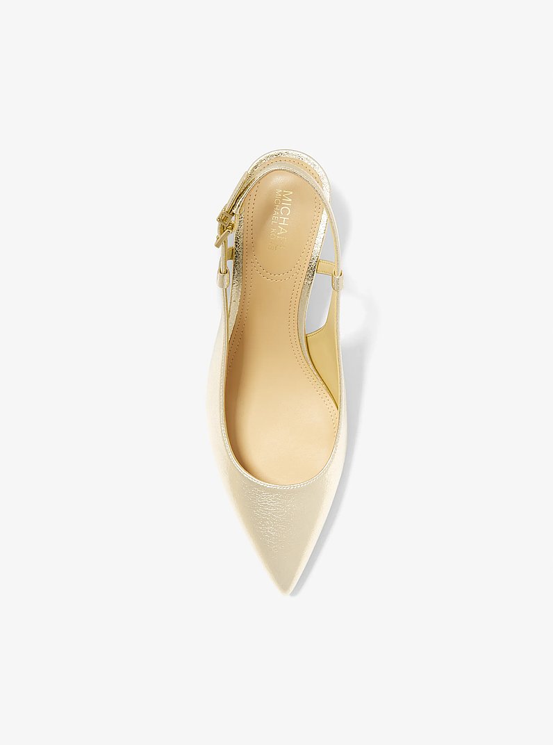 Doreen Flex Metallic Kitten Pump in PALE GOLD | Michael Kors
