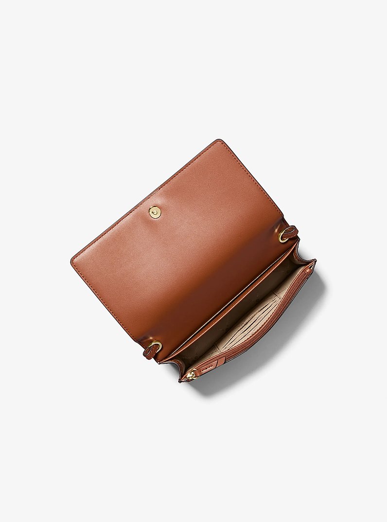 Jet Set Medium Empire Logo Crossbody Bag in BROWN/LUGGAGE | Michael Kors