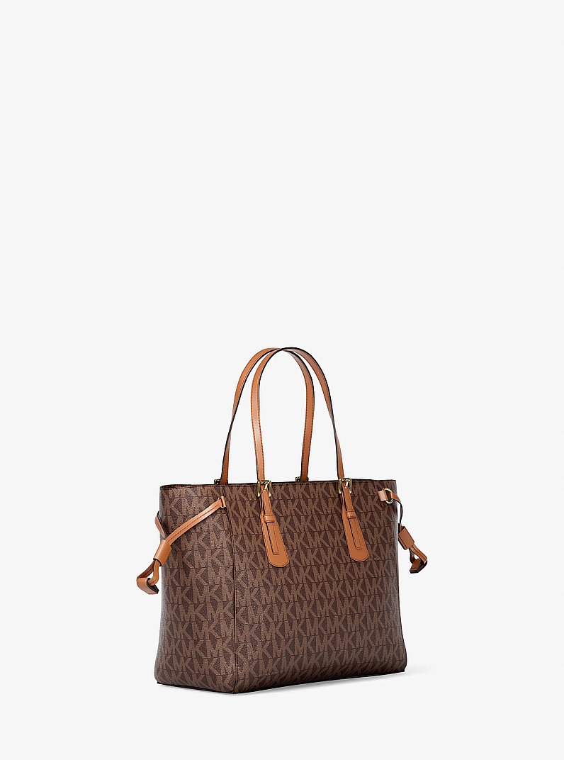 Voyager Extra-Small Signature Logo Convertible Crossbody Bag in BROWN | Michael Kors