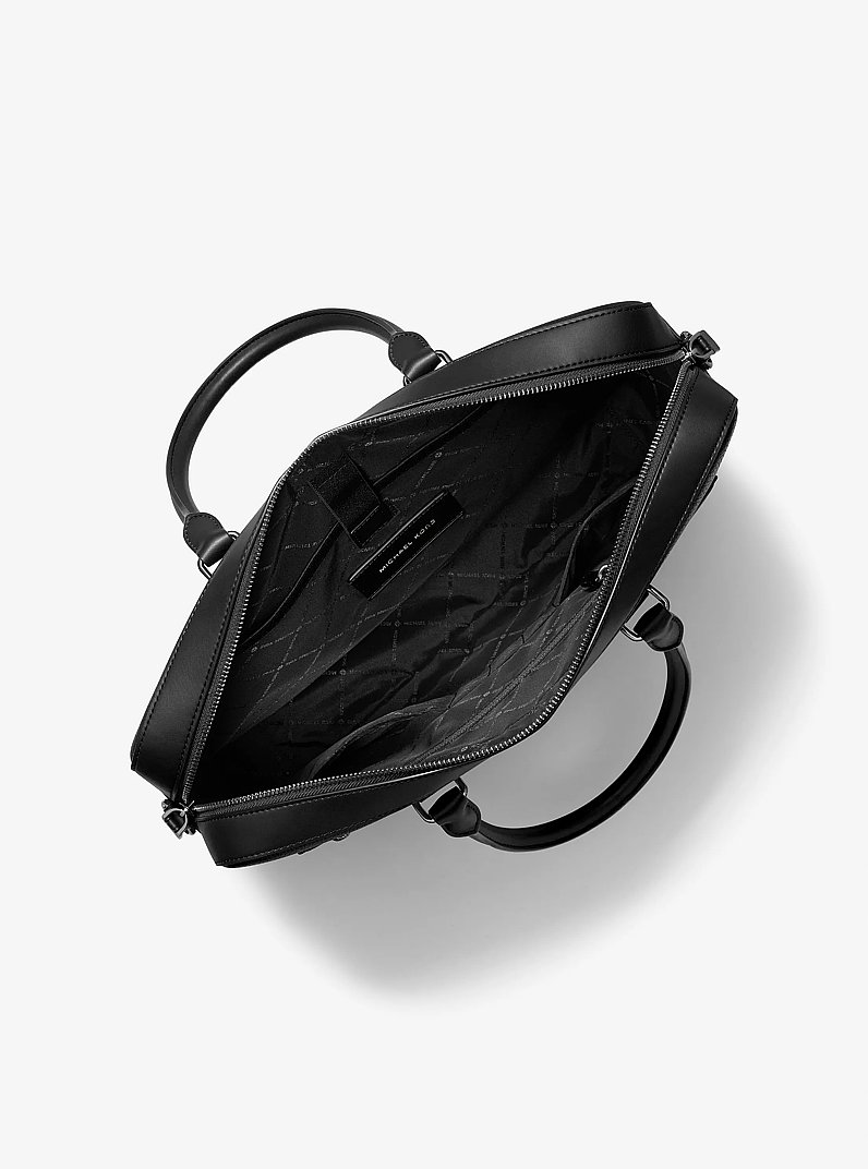 Malet&iacute;n Jet Set de piel granulada in NEGRO | Michael Kors
