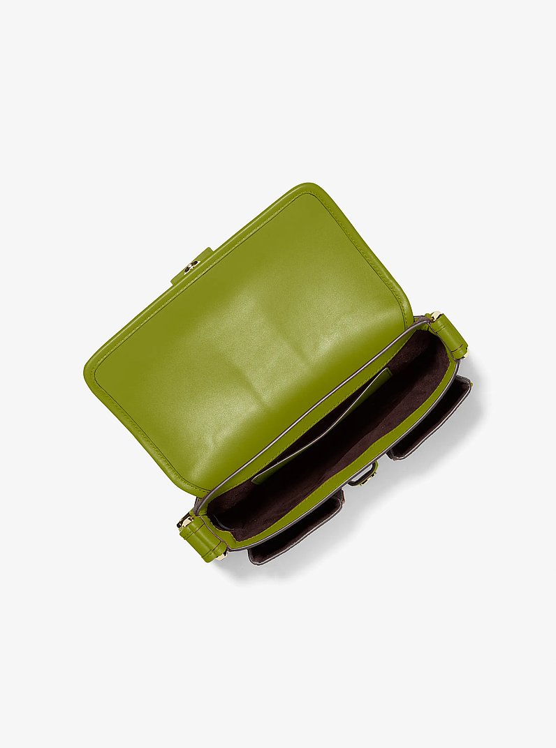 Colby Medium Signature Logo Shoulder Bag in MEADOW GREEN | Michael Kors