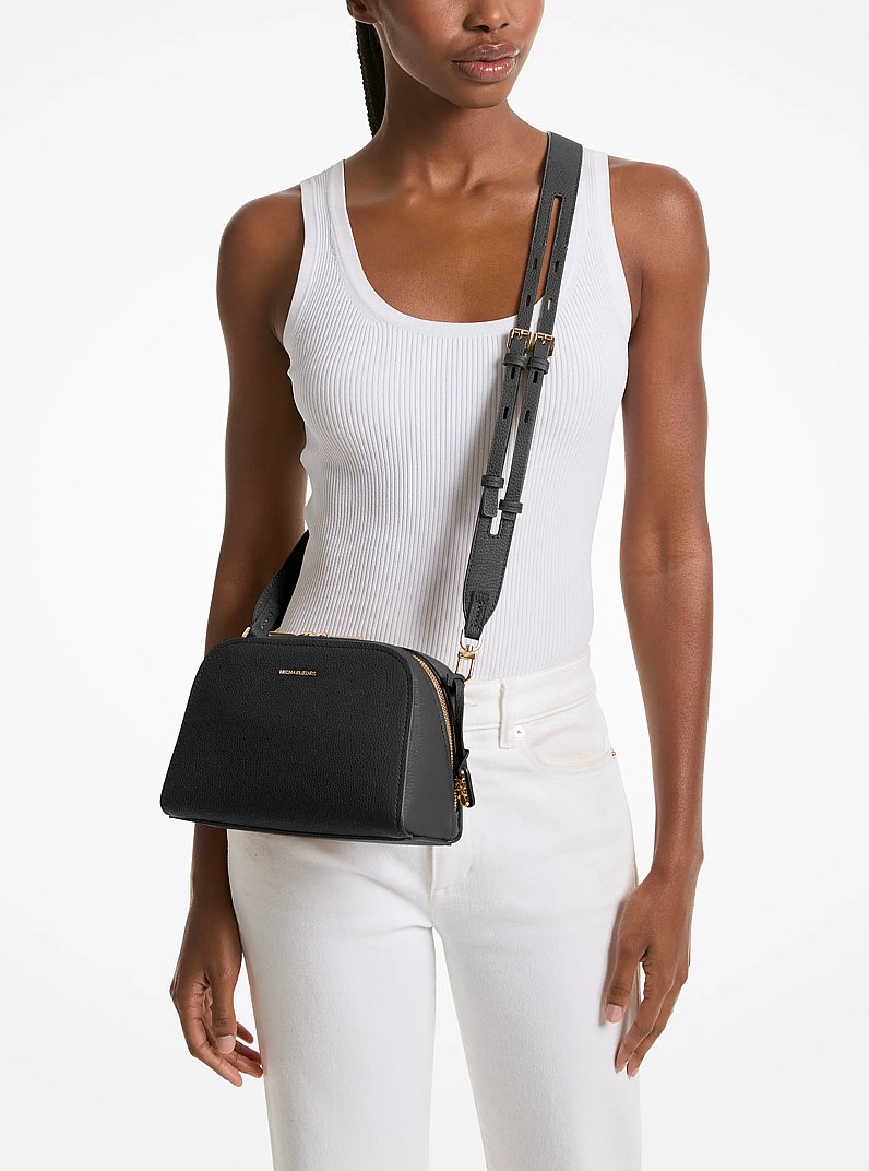 Ashton Small Pebbled Leather Crossbody Bag in BLACK | Michael Kors