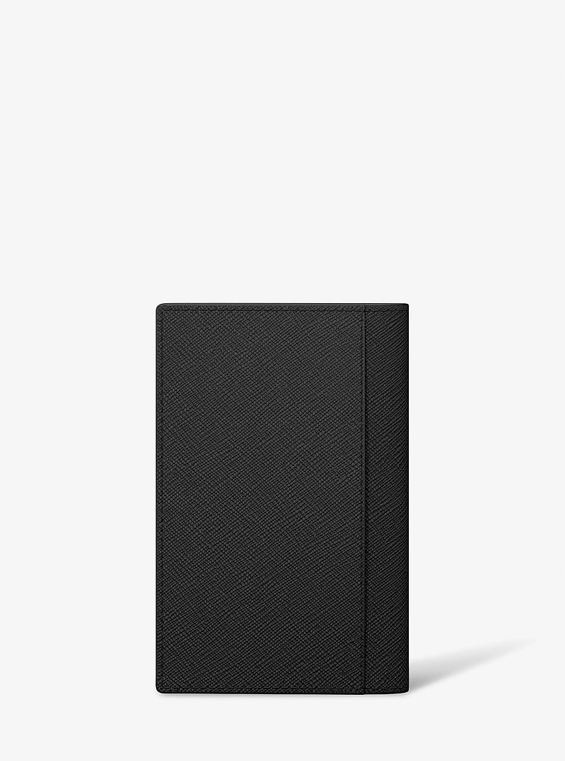Cooper Saffiano Leather Bi-Fold Wallet in BLACK - Sale | Michael