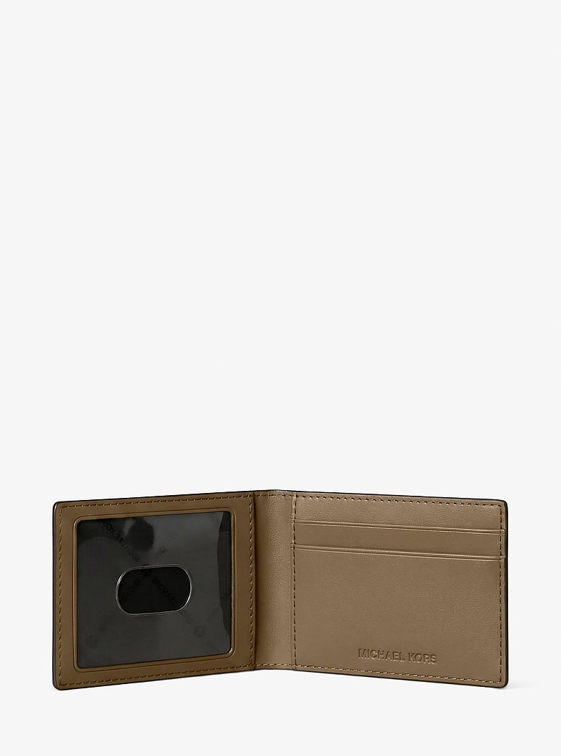 Portafoglio a libro Harrison con logo e portadocumenti in LODEN | Michael Kors