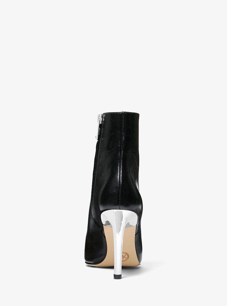Kasia Leather Boot in BLACK | Michael Kors