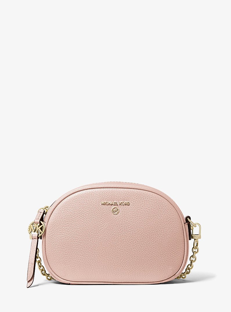 Funda para c&aacute;mara transformable Jet Set peque&ntilde;a de piel granulada in ROSA CLARO | Michael Kors