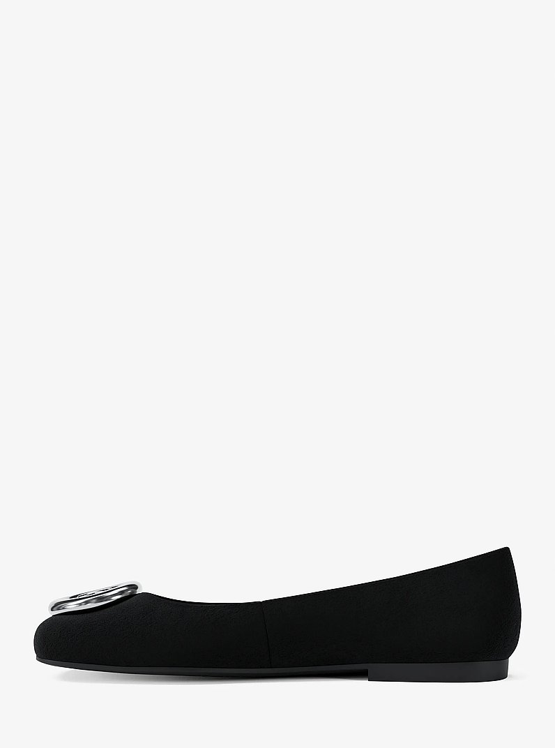Bailarina Milan plana de gamuza in NEGRO | Michael Kors