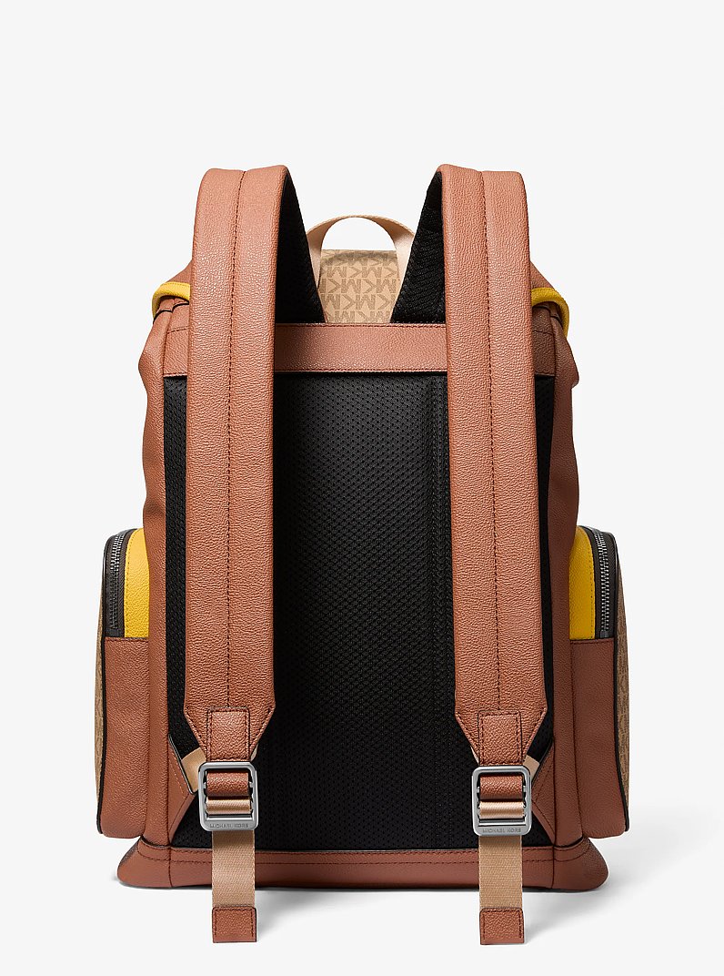 Cooper Color-Block Signature Logo Backpack in DAISY YELLOW | Michael Kors