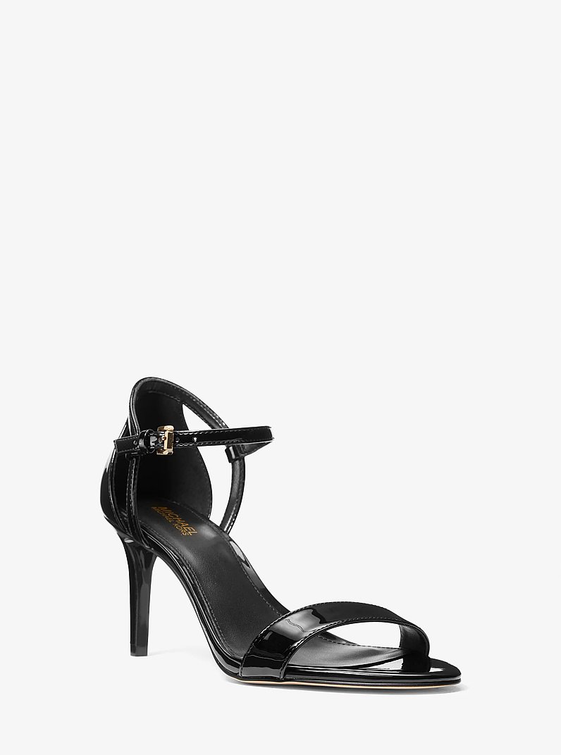 Simone Patent Sandal in BLACK | Michael Kors