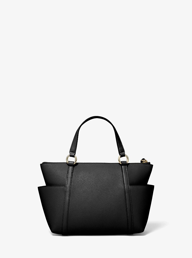 マイケルコース Sullivan Small Saffiano Leather Top-Zip Tote Bag in BLACK