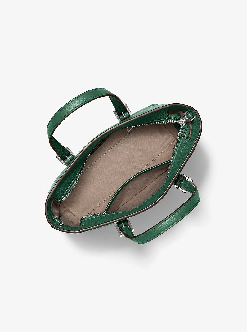 Petit sac &agrave; bandouli&egrave;re Quinn en cuir grain&eacute; in MOUSSE | Michael Kors