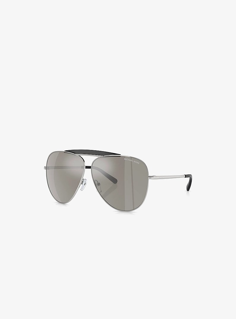 Bleecker Sunglasses in BLACK/SILVER | Michael Kors