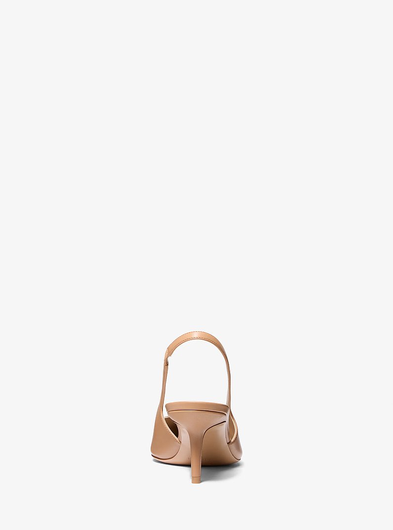 Emma Leather Slingback Pump in SUNTAN | Michael Kors