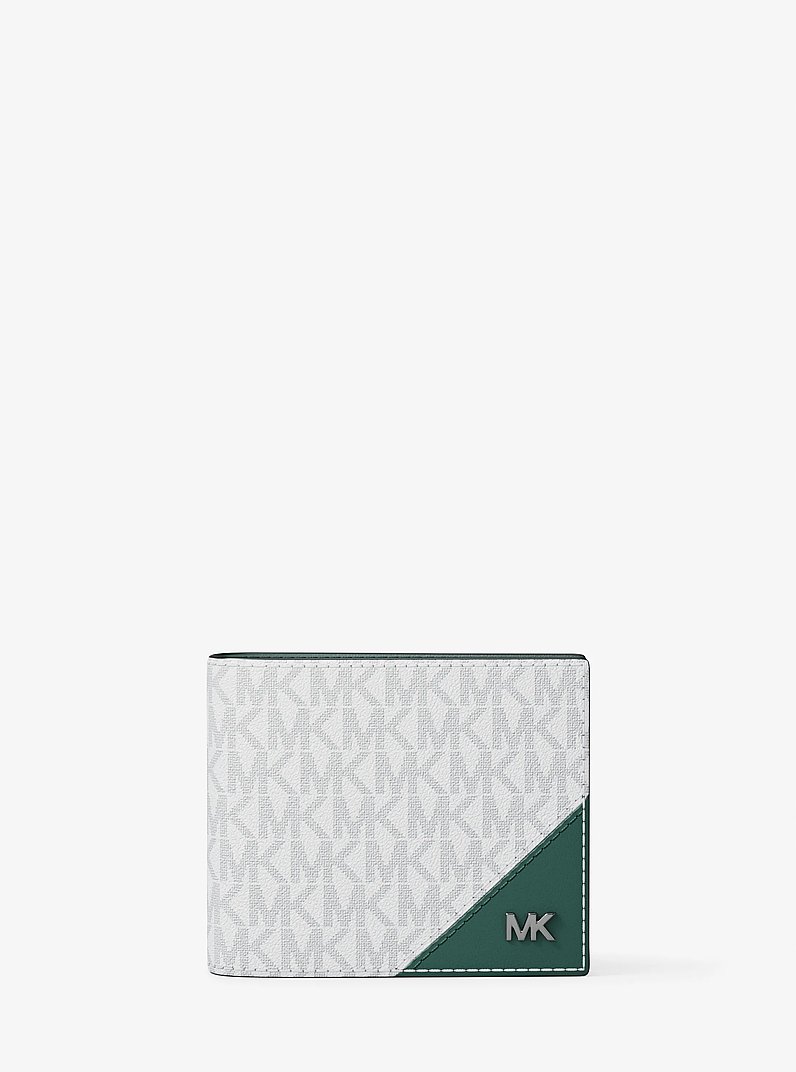 Cooper Signature Logo Billfold Wallet in GRASS GREEN | Michael Kors