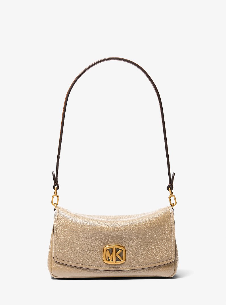 Petite pochette Bryant en cuir textur&eacute; in KAKI | Michael Kors