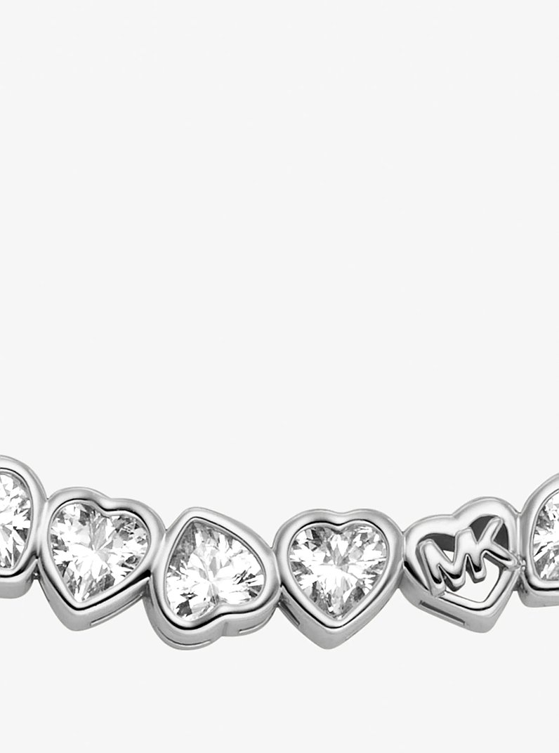 Cubic Zirconia Hearts Necklace in SILVER | Michael Kors