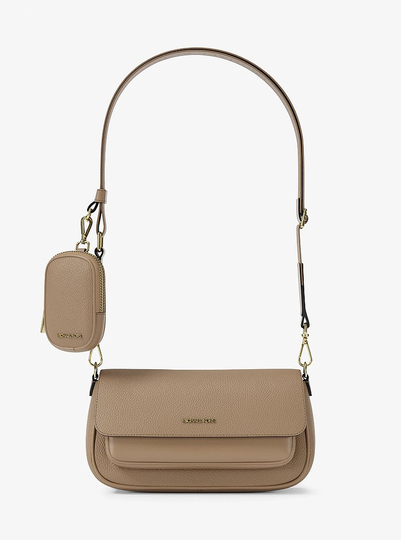 Jet Set Travel Small Pebbled Leather Crossbody Bag With Pouch in CAMEL | Michael Kors