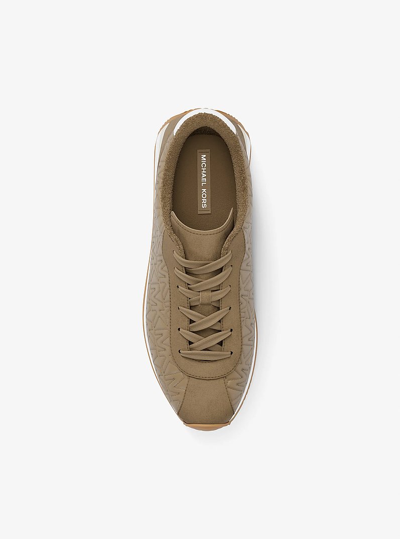 Sneaker Rhodes in pelle con logo trapuntato in CRETA | Michael Kors