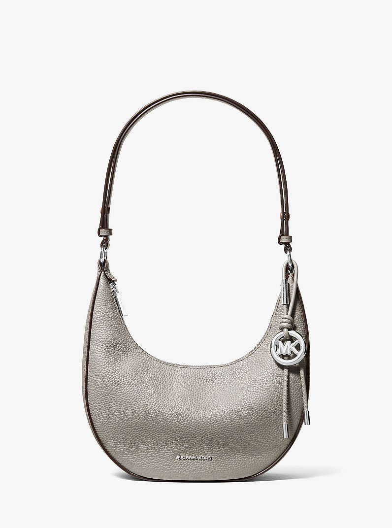 Petite pochette convertible Nolita en cuir grain&eacute; in GRIS PIERRE | Michael Kors