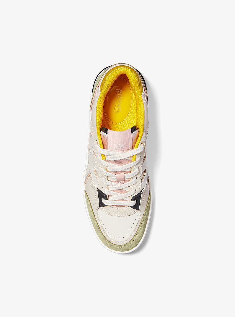 Rebel Color-Block Leather and Mesh Sneaker