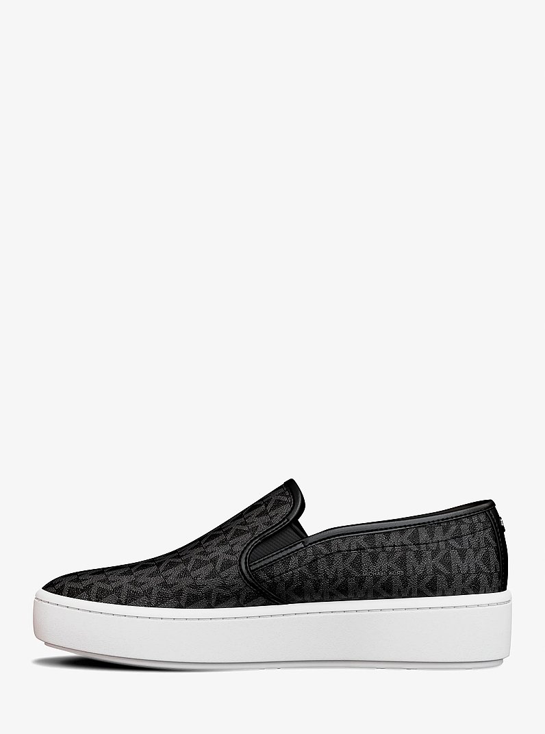 Teddi Signature Logo Slip-On Sneaker in BLACK | Michael Kors
