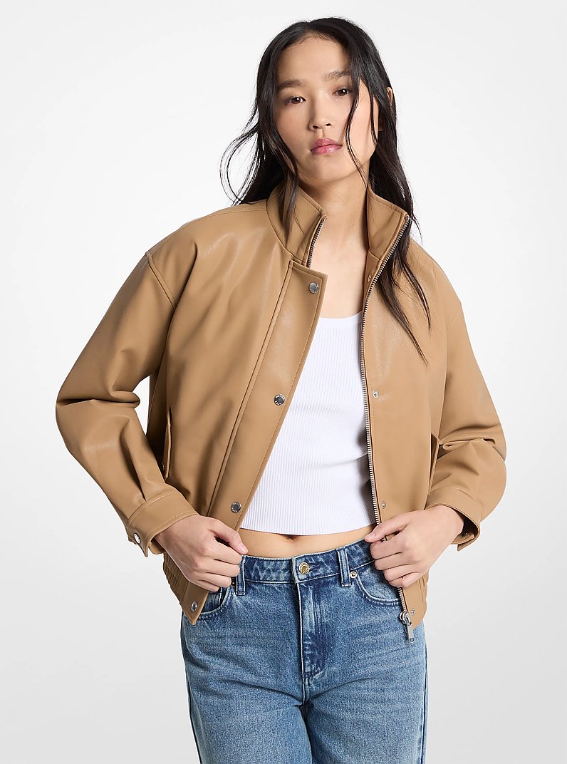 Blouson surdimensionn&eacute; in POIL DE CHAMEAU FONC&Eacute; | Michael Kors