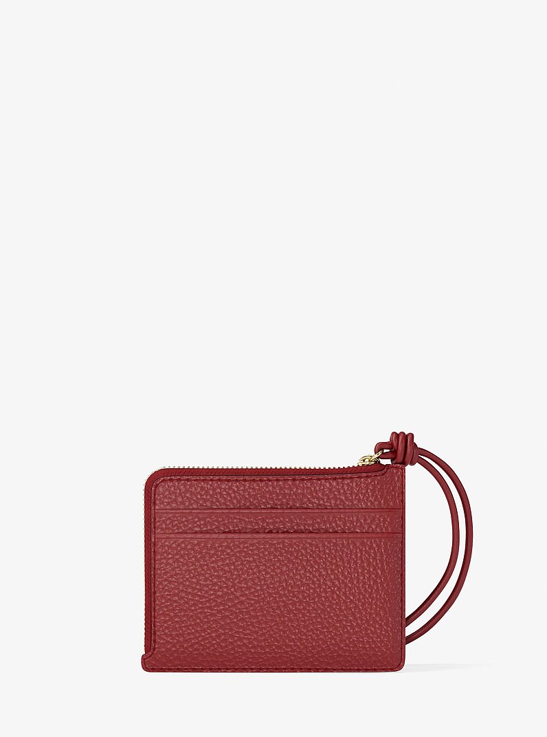 Petite pochette-bracelet avec &eacute;tui pour cartes Jet Set en cuir grain&eacute; in ROUGE PROFOND | Michael Kors