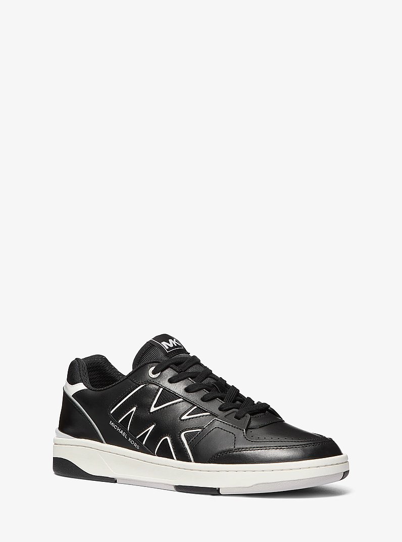 Rebel Leather Sneaker in BLACK | Michael Kors