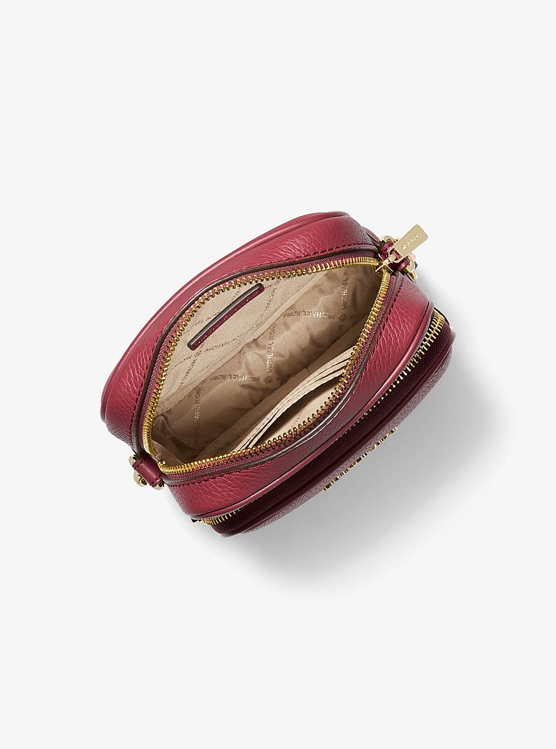 Borsa a tracolla Jet Set Travel media in pelle martellata in ROSSO SCURO | Michael Kors