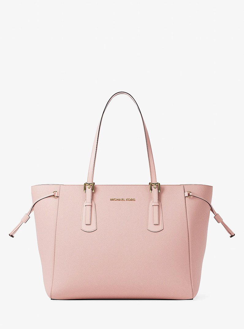 Voyager Large Saffiano Leather Tote Bag in POWDER BLUSH - Sale