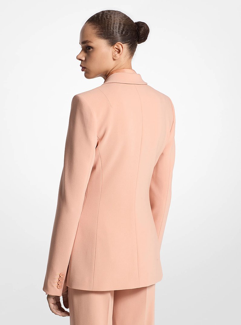 Blazer Georgina de crep&eacute; granulado el&aacute;stico in MELOCOT&Oacute;N | Michael Kors