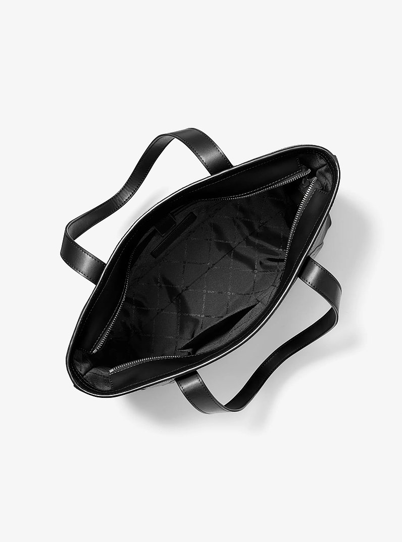 Cooper Leather Tote Bag in BLACK | Michael Kors