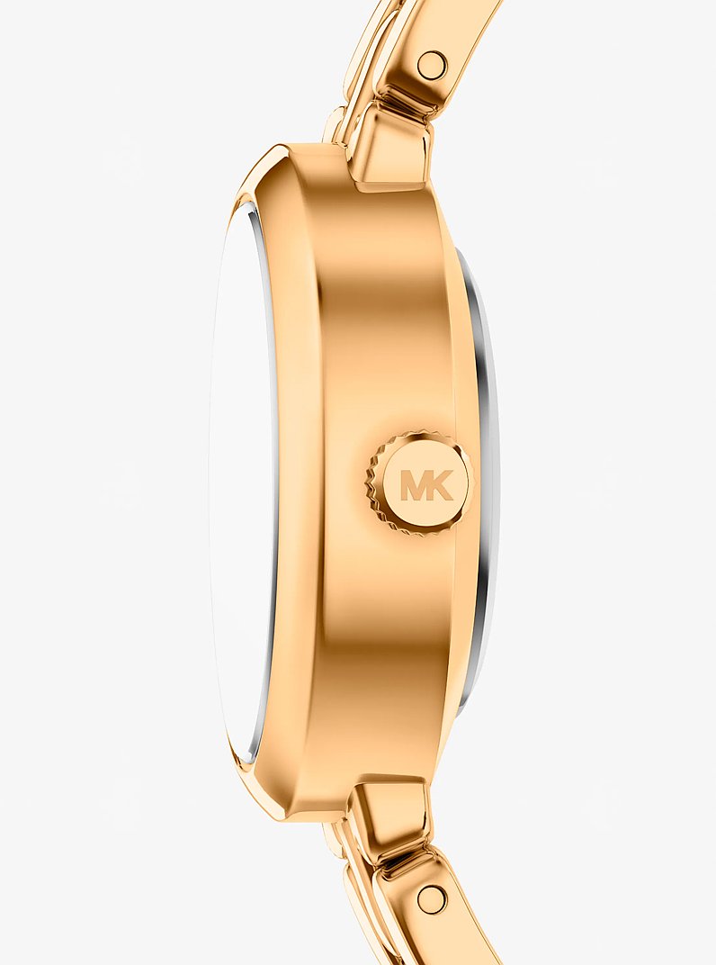Set regalo con orologio Maude petite e bracciale rigido con pav&eacute; tonalit&agrave; oro in ORO | Michael Kors