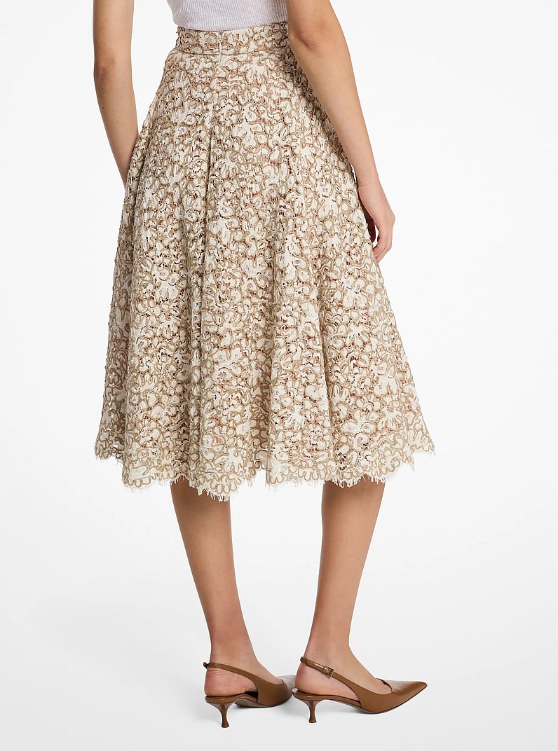 Floral Soutache Lace Circle Skirt