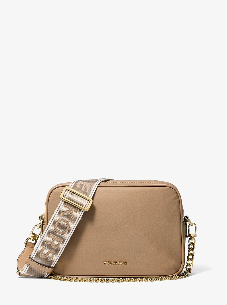 Bryant Medium Nylon Camera Crossbody Bag in HUSK | Michael Kors