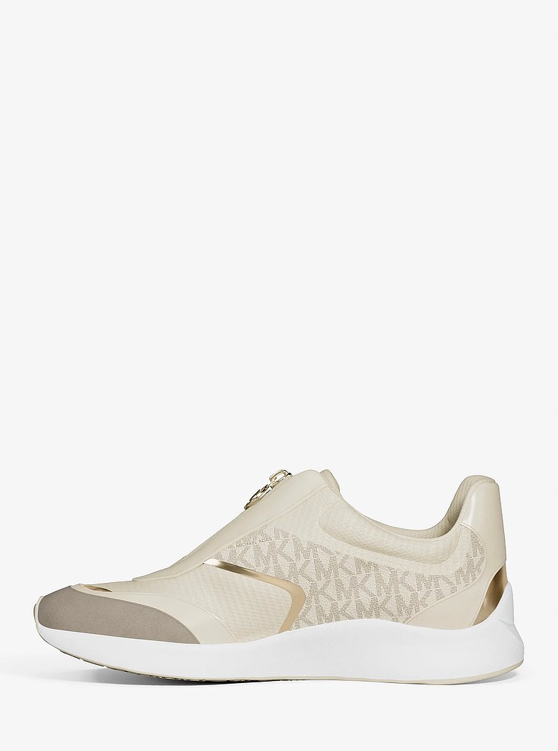 Thea Mixed-Media Trainer in VANILLA | Michael Kors