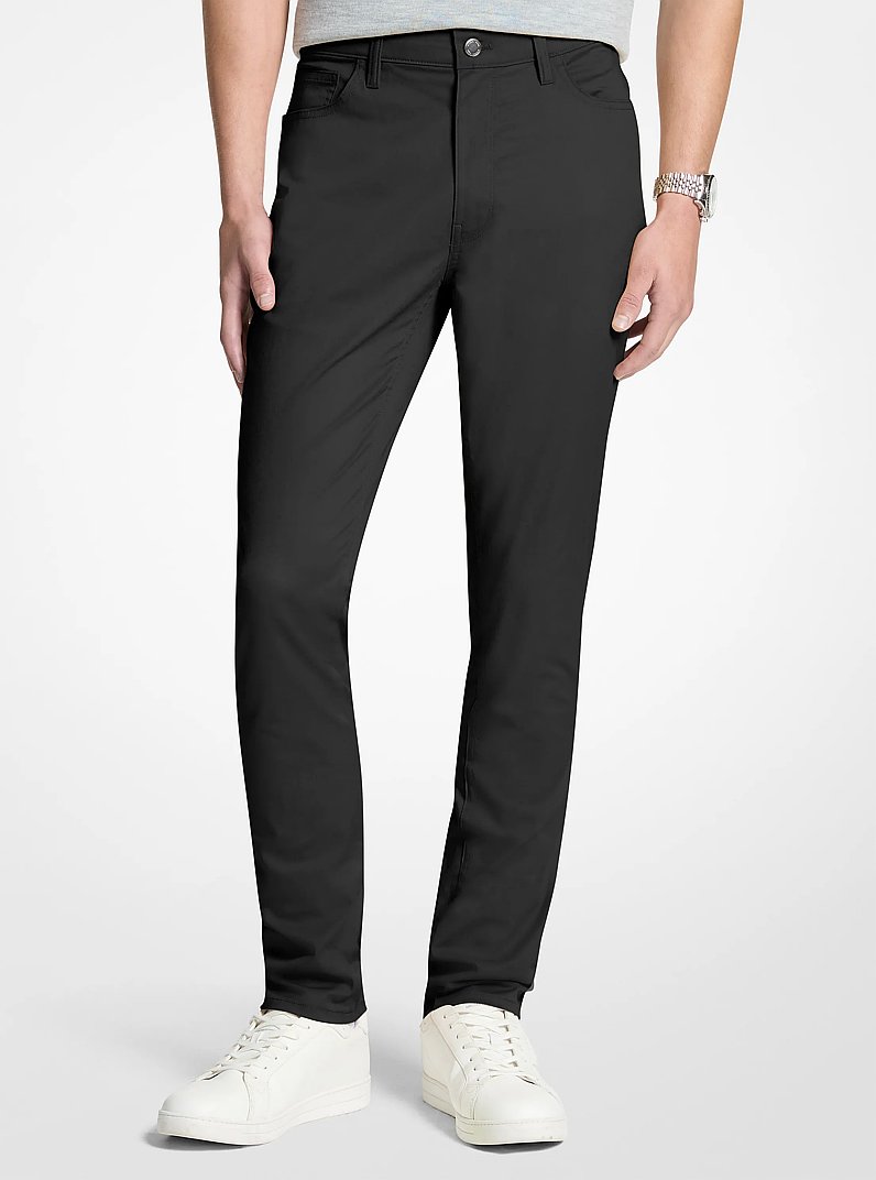 Parker Stretch Denim Pants in BLACK | Michael Kors