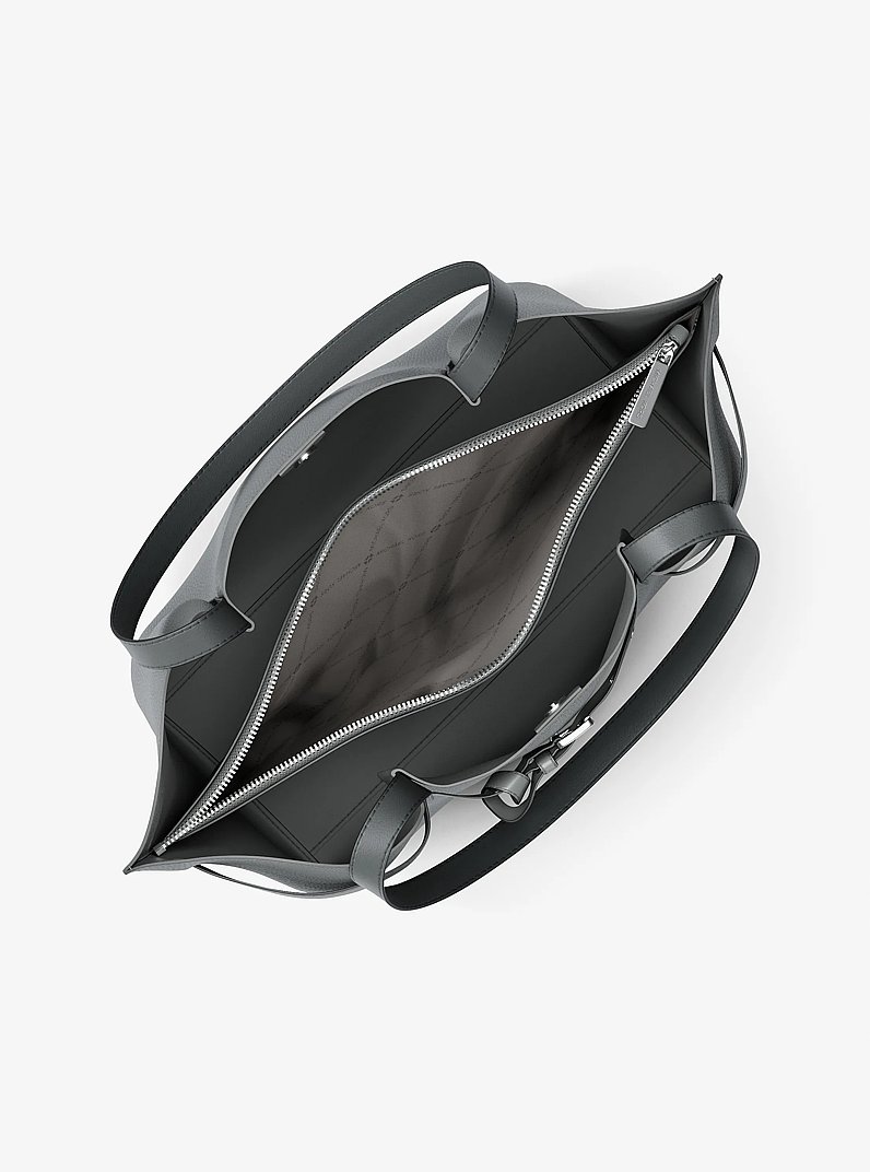 Shopper Emilia Large aus gekrispeltem Leder in STORM | Michael Kors