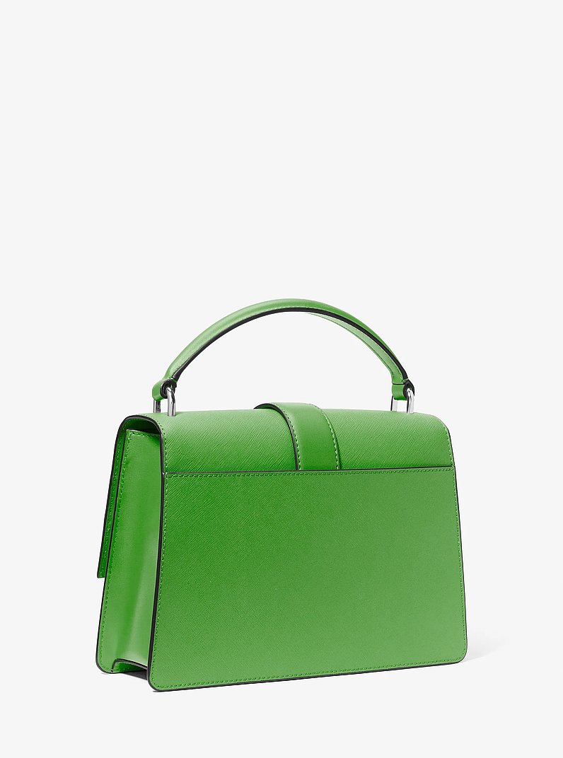 Greenwich Medium Saffiano Leather Satchel in JUNGLE | Michael Kors