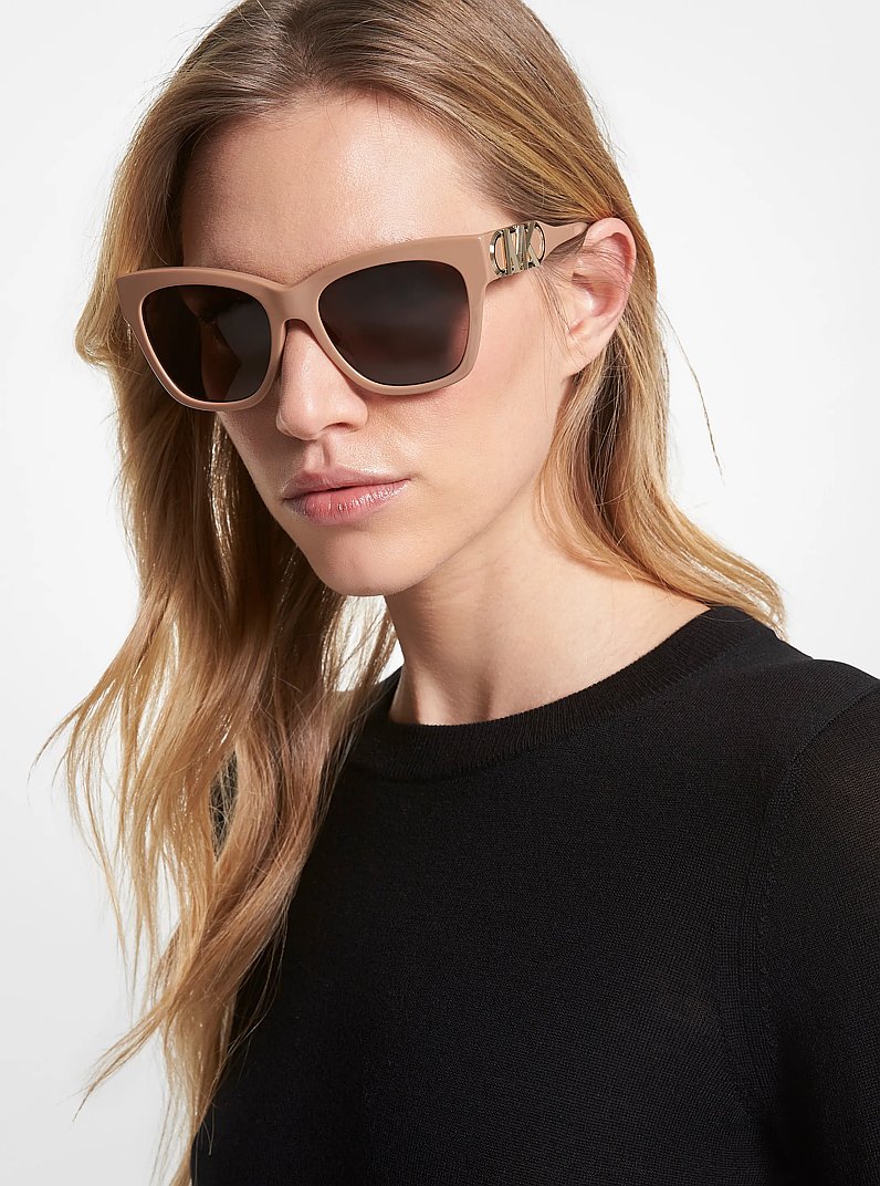 Empire Square Sunglasses in CAMEL | Michael Kors
