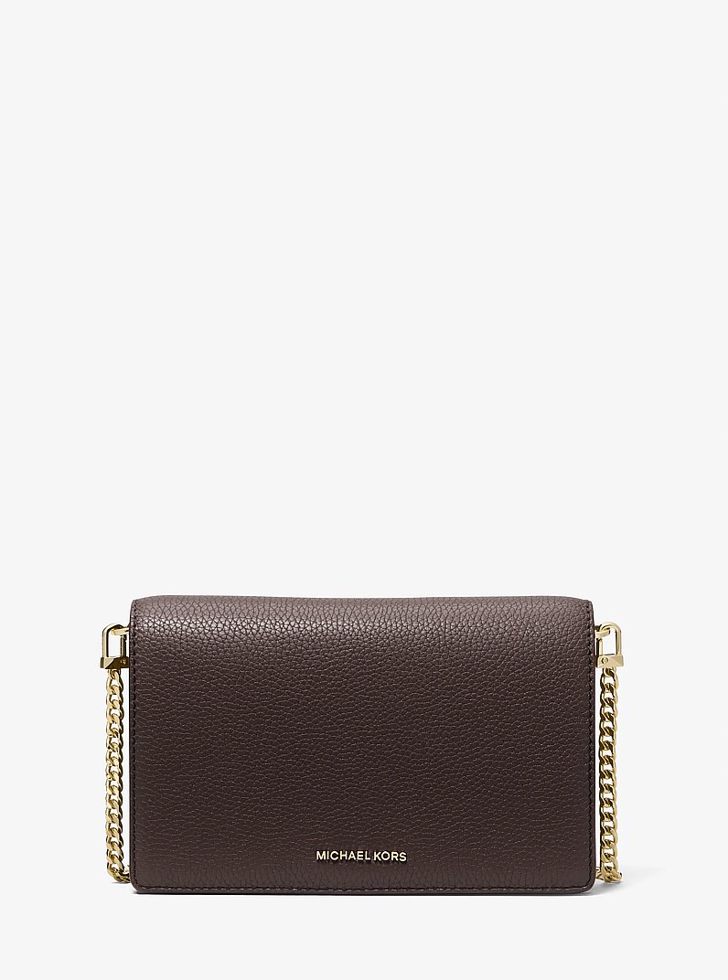 Umh&auml;ngetasche Jet Set Medium aus gekrispeltem Leder in SCHOKOLADE | Michael Kors