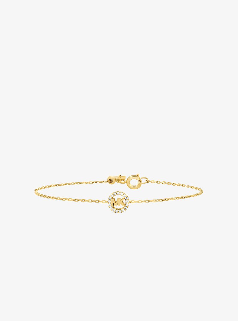 Bracciale con ciondolo pav&eacute; con logo in ORO | Michael Kors