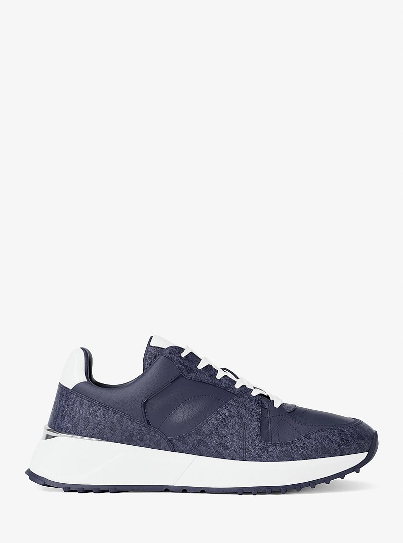 Jaime Mixed-Media Trainer in DRESS BLUES | Michael Kors
