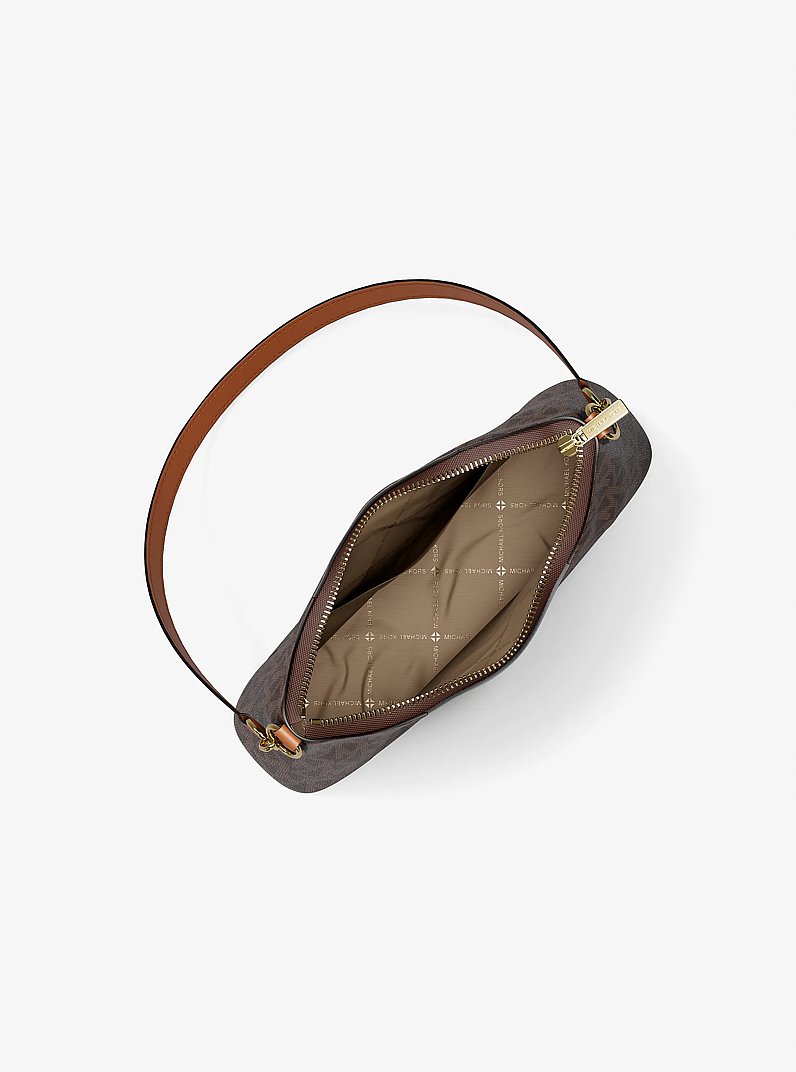 Borsa a tracolla convertibile Sienna media con stampa logo in MARRONE/CUOIO | Michael Kors
