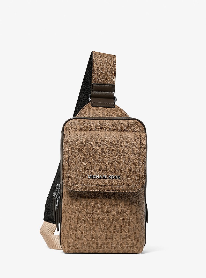 Hudson Signature Logo Sling Pack in HUSK | Michael Kors
